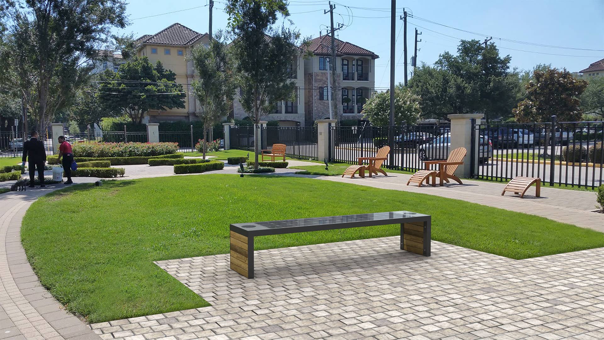 sylva bench banner light